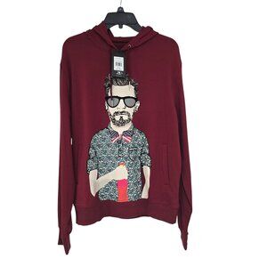 XRAY Men's Burgundy Hooded Sweatshirt XL NWT